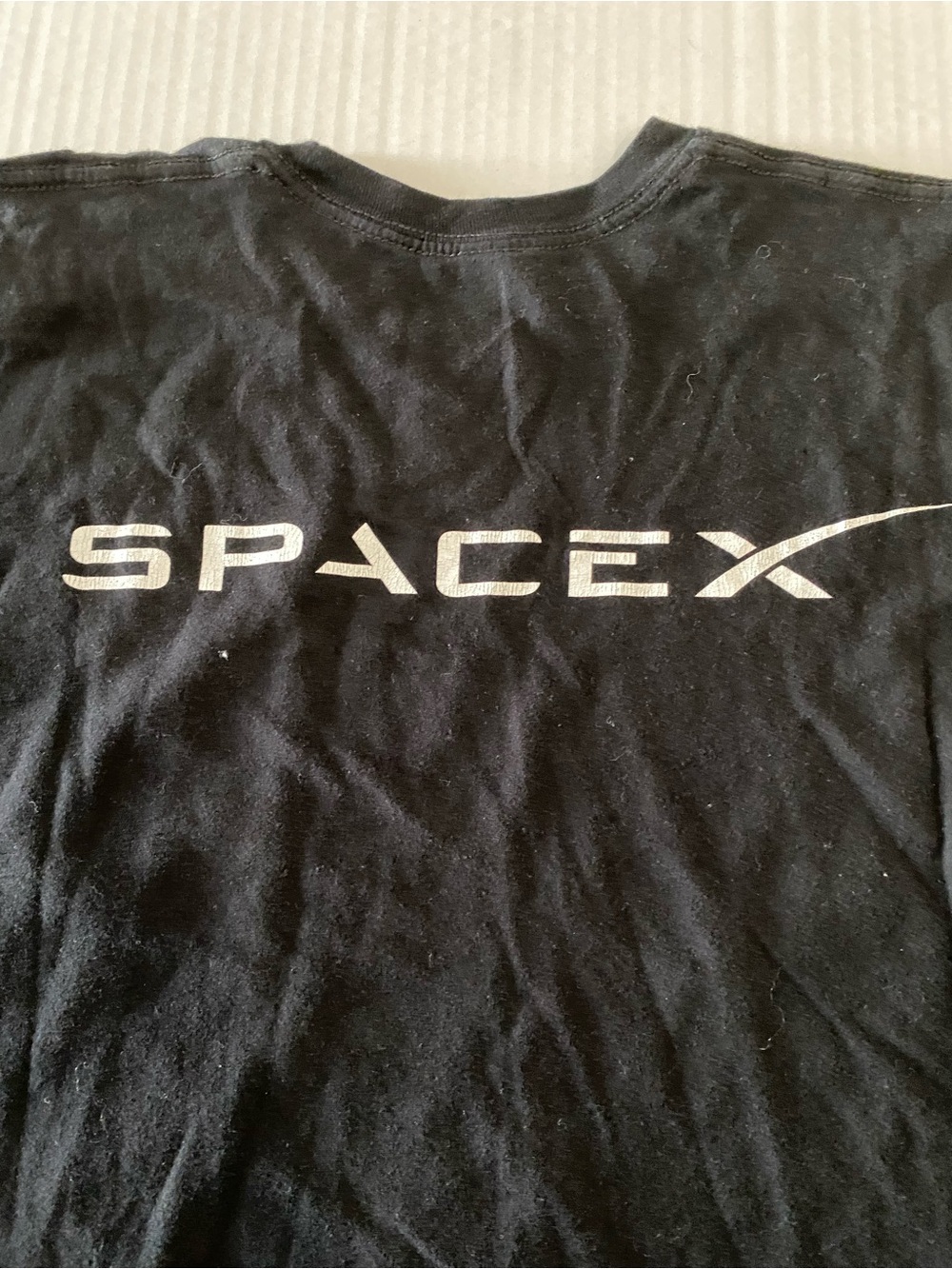 Space X Black Short Sleeve Tee - Classic Everyday Shirt Double Sided 2XL
